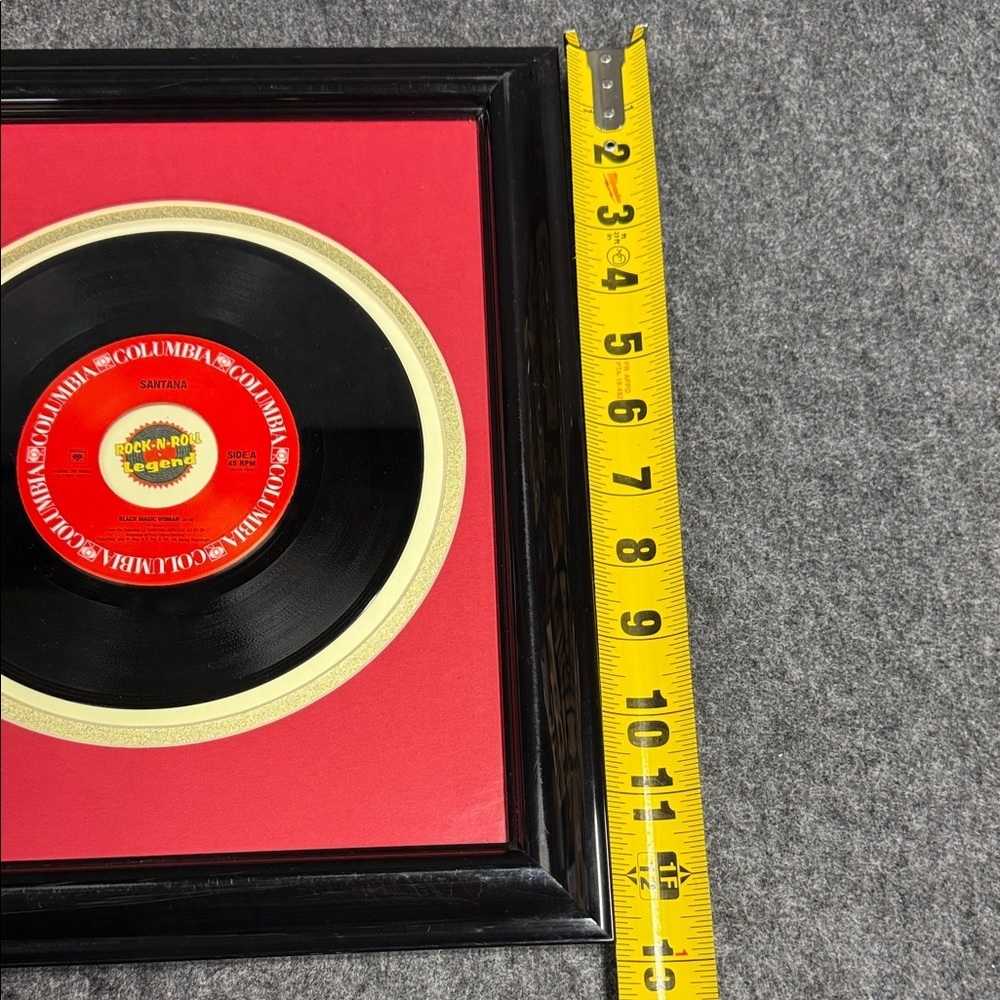 Framed 1998 Rock & Roll Carlos Santana Record Display. Hall of Fame Display - Picture 7 of 9